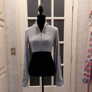 "Nike" NWT, Sz. XS,Jade Green, Full Zip, Velour Cropped Jacket. Brand New!...